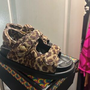 Kurt Geiger Brown Patterned Sandals